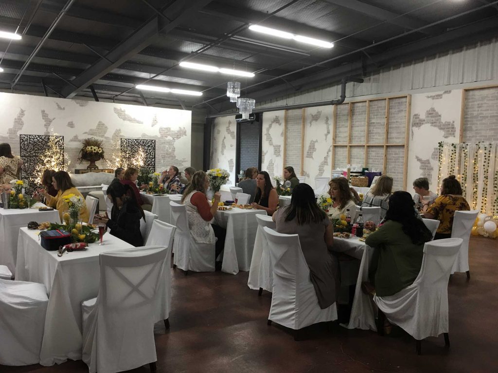 Our venue was perfect for a small seated bridal luncheon.